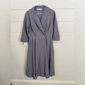 Pale purple modest classy Wrap Dress